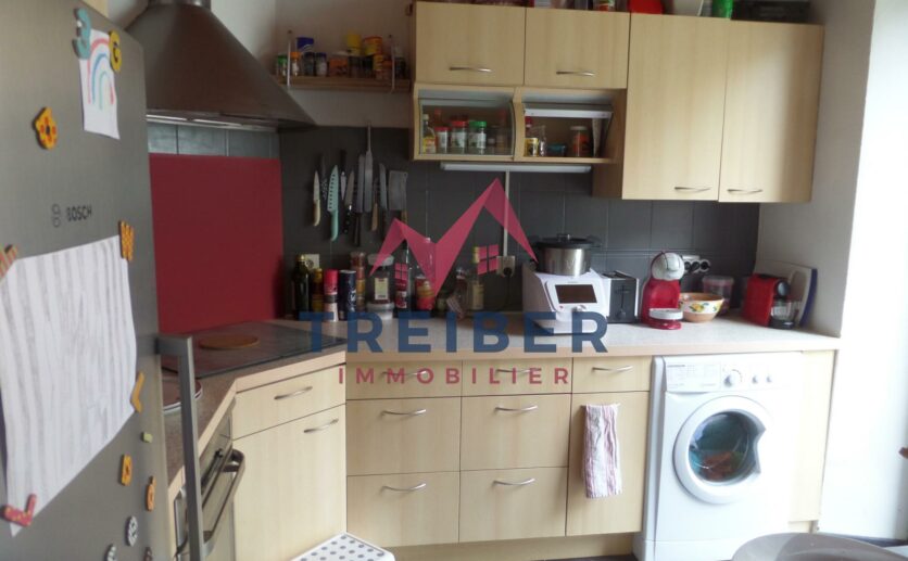 Appartement F4 rez de jardin, terrasse et garage