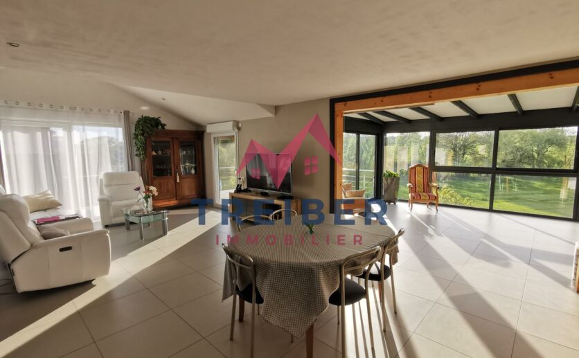 Maison Axe Belfort Lure sur sous sol avec magnifique véranda, terrasse attenante, double garage sur 12 ares de