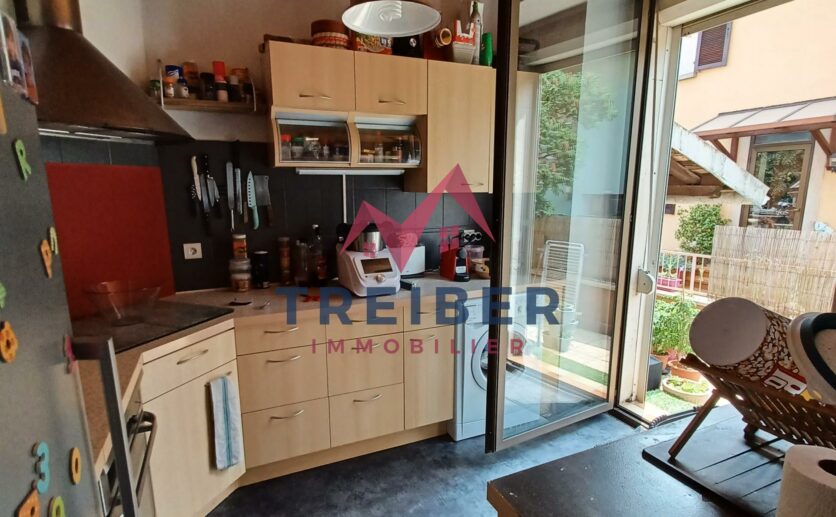 Appartement F4 Belfort en rez de jardin avec terrasse et garage