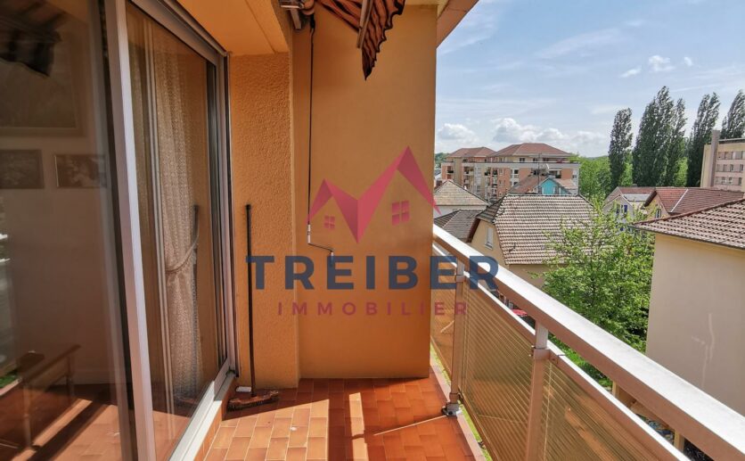 Appartement 3 chambres  , 2 balcons et 1 garage dans un parc arboré à Belfort