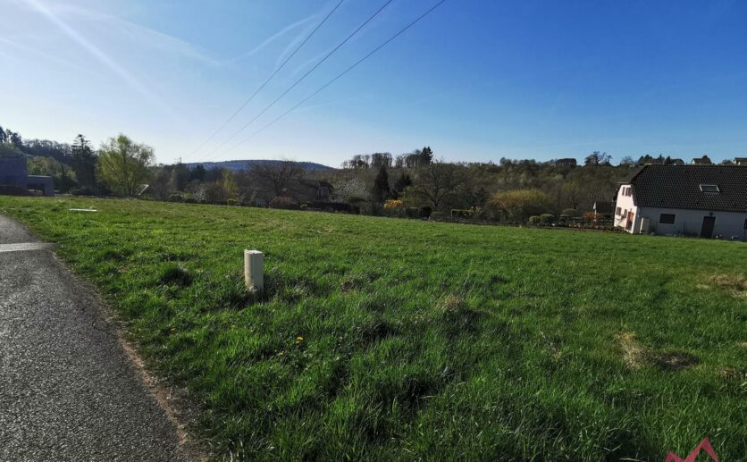 Terrain constructible et viabilisé à vendre sur les hauteurs de Chalonvillars parcelle de 1200 m2
