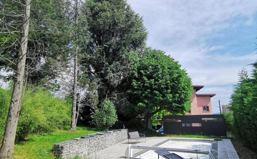 Maison Belfort de standing entièrement rénovée sur sous sol. 1190m2 de terrain avec piscine chauffée.